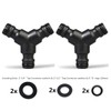 TOPWAYS 2 pack Snap On Hose Splitter (3 Way) 1/2"