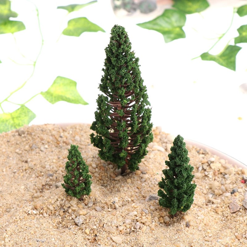 WINOMO 10pcs Model Trees Scenery Landscape Park Street Diorama Scenery