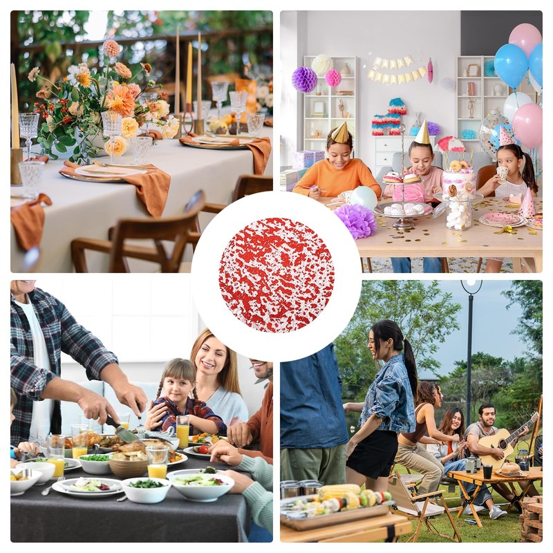 sourcing map 24pcs Disposable Placemats, 6.3 Inch Foil Metallic Place