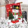 Christmas Tree Snowman House Flag Chickadee Snowflakes 28" x 40"
