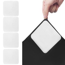 HFZRZFH Non-Slip Rugs Pads Set of 4 - Double-Sided Gripper Stickers for Hardwood Floors, Tiles - Washable, Reusable, No-Damage