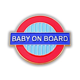 Baby on Board Badge – Premium 35mm Metal Enamel Pin | London Underground Inspired | Ideal for Pregnant & New Mums | Thoughtful Travel Gift for Expectant Parents