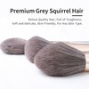 Natural Hair Make Up Brush Set Professional, Grey Squirrel Hair
