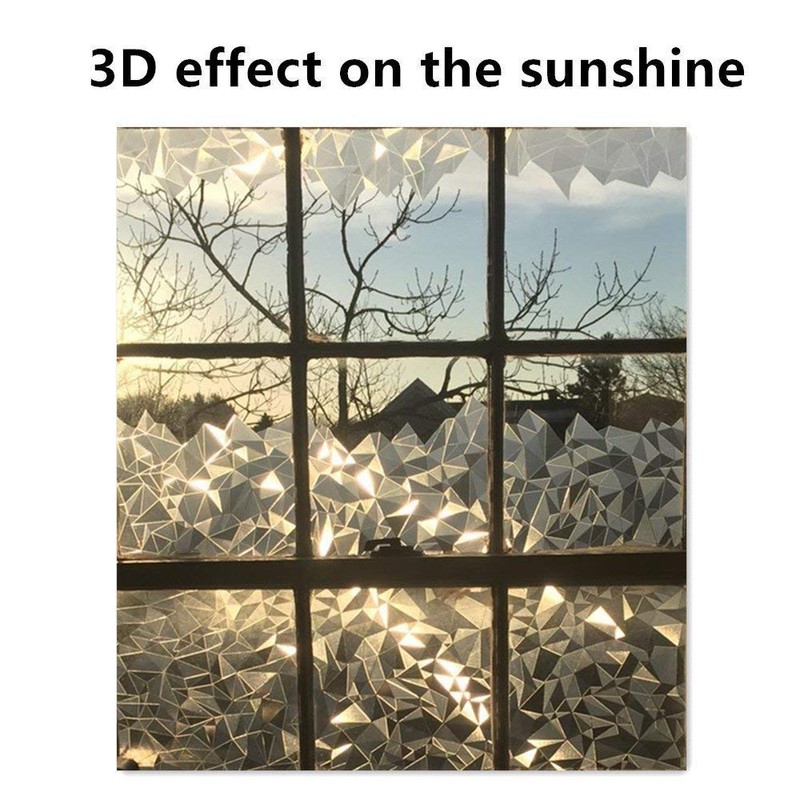 NIVIY 3D No Glue Static Cling Window Films Privacy Cut