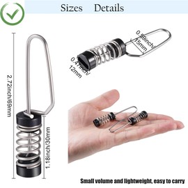 ieron 2Pcs Stainless Steel Boat Flag Clips for Flagpole Halyards Outrigger Lines Antennas Stern Lights (Flag and Pole Not Included)