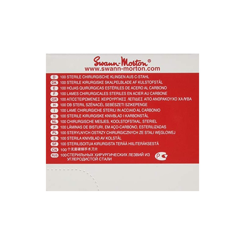Swann-Morton 0201 Blade Sterile Size 10, Pack of 100