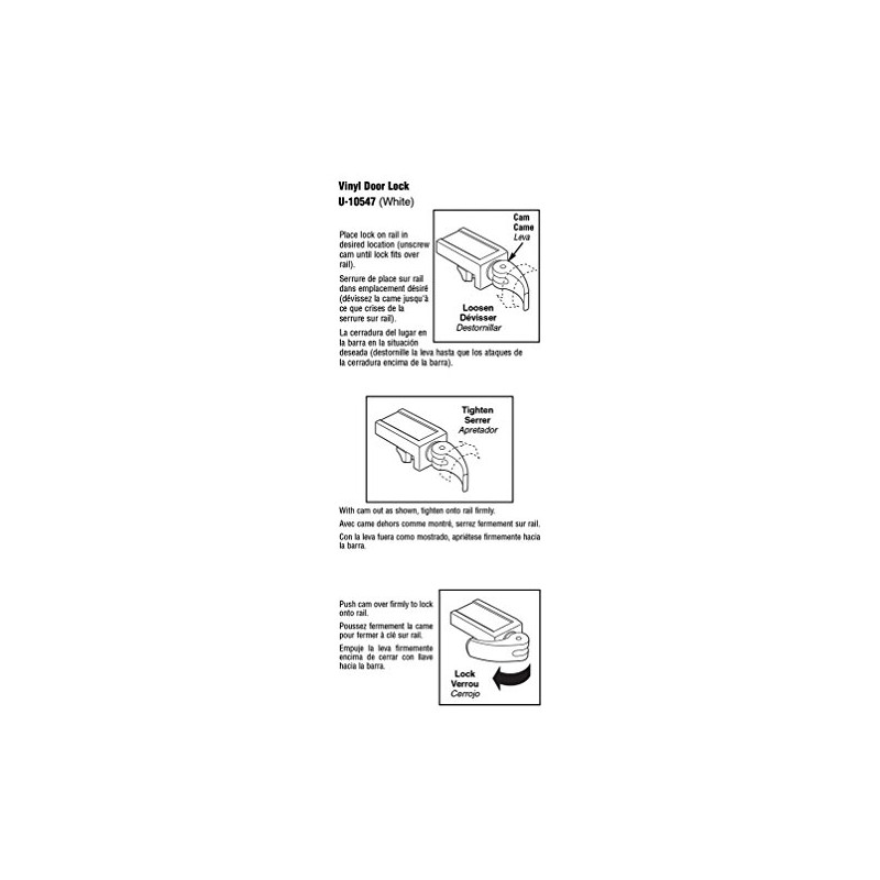 Prime-Line U 10547 7/8 In. White-Painted Diecast Vinyl Patio Door