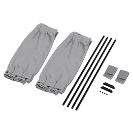 2 x 50s Car Sun Shade Window Curtain Adjustable SunShade Drape Visor Valance Curtain Gray