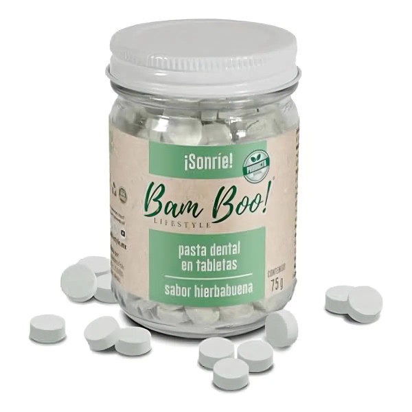 Frasco Pasta Dental Sólid Hierbabuena 75g Bam Boo! Lifestyle