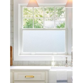 Danodoi 17.7'' x 78.7'' Window Privacy Film Frosted Glass Window Film Opaque Window Stickers Self Static Cling Decorative Window Cling Bathroom Door Covering Heat Blocker Decorative Sticker