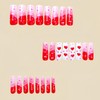 24Pcs Valentine's Day Press on Nail Long Coffin False Nails