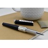 Xezo Speed Master Fine Rollerball Pen, Matte Black with White