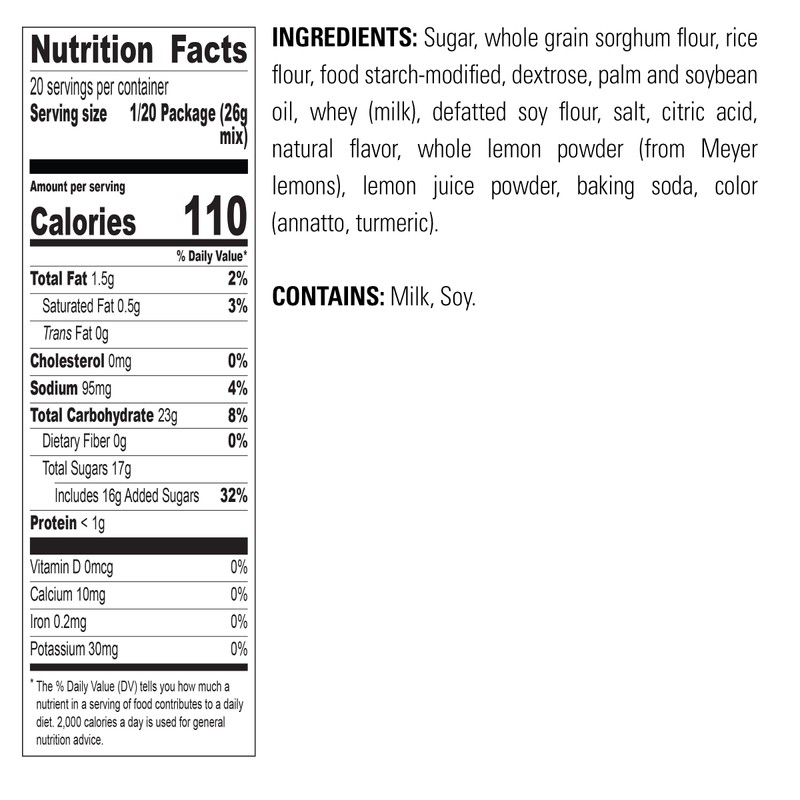 Krusteaz Gluten Free Meyer Lemon Bar Mix, 18.42 oz Box