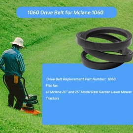 1060 Drive Belt 1/2"x19.5" Replacement for Mclane 1060 4L195 Reel Garden Lawn Mower Tractor, Older Than 1990 Lawn Mower Drive V-Belt