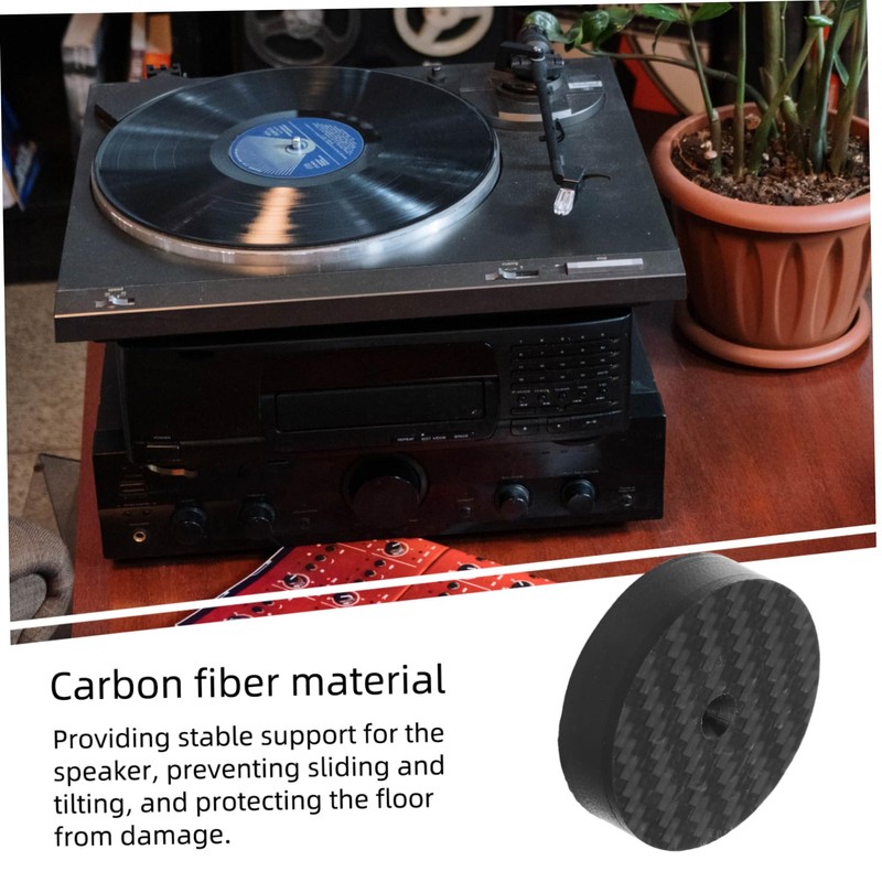 MERRYHAPY Carbon Fiber Speaker Isolation Feet Pads Vibration Pad for