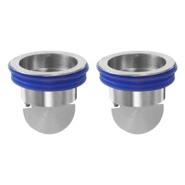 sourcing map 2Pcs Odor Proof Floor Drain, Brass Shower Floor Drain Backflow Preventer Anti-Clogging Single Way Drain Valve Sewer Sealing Ring for Kitchen Bathroom Laundry (Silver)