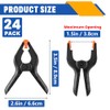 24 Pack 3.5 inch Plastic Spring Clamps, Black Heavy Duty