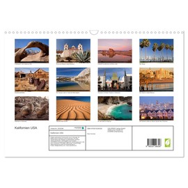 Kalifornien USA (Wandkalender 2026 DIN A3 quer), CALVENDO Monatskalender: 13 traumhafte Reisefotos aus dem Westen der Vereinigten Staaten. (CALVENDO Orte)