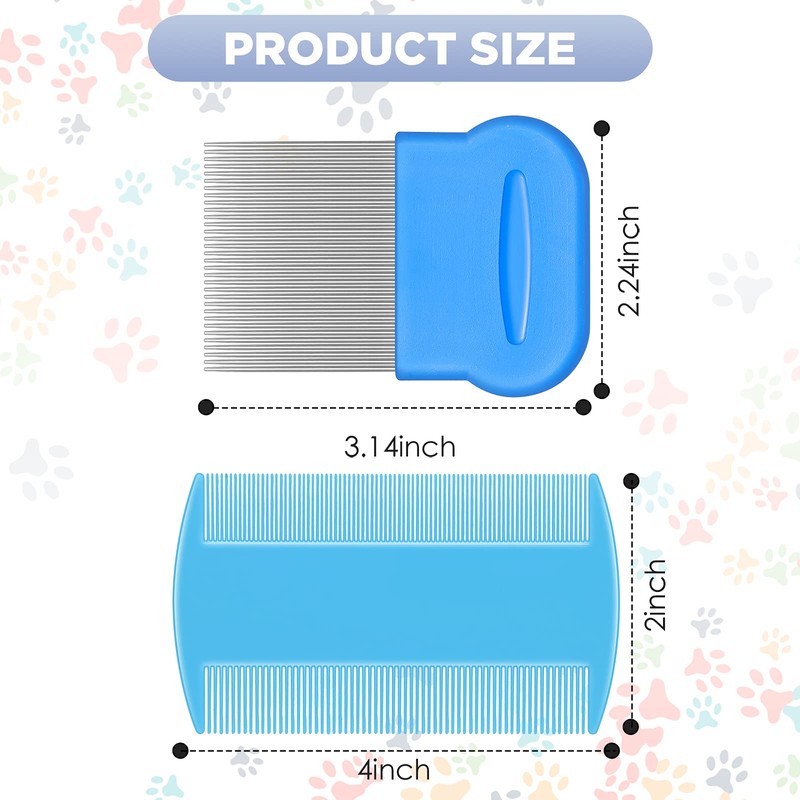 Maitys 8 Pieces Flea Lice Combs Double Sided Lice Cats