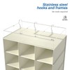 coastal rose Hanging Shoe Organizer for Closet, 30 Sections Hanging