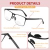UXAOSVME Progressive Multifocus Reading Glasses Anti Blue Light Photochromic/Bifocal Reading