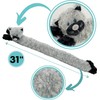 Novelty Draught Draft Excluder, Grey Cat Design Soft Micro Fleece