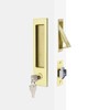 Dontay Pocket Door Handle with Lock and Edge Pull, Narrow
