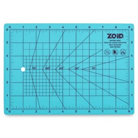 Zoid 9" x 6" Self-Healing Cutting Mat, PVC Grid Mat, Crafting and Sewing Mat for Multiple Projects, Arts and Crafts, Silhouette Cutting, Cyan/Purple BP