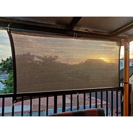 Abrotain Fence Privacy Screen Balcony Sun Shade Cloth 3'3"x6'6" 80% Shade Fabric Outdoor Patio Screens Mesh Panels Apartments Railing Cover UV Protection for Backyard Garden Porch Deck