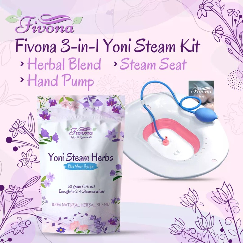 Fivona 3 in 1 Yoni Steam Kit Expandable Seat, Hand