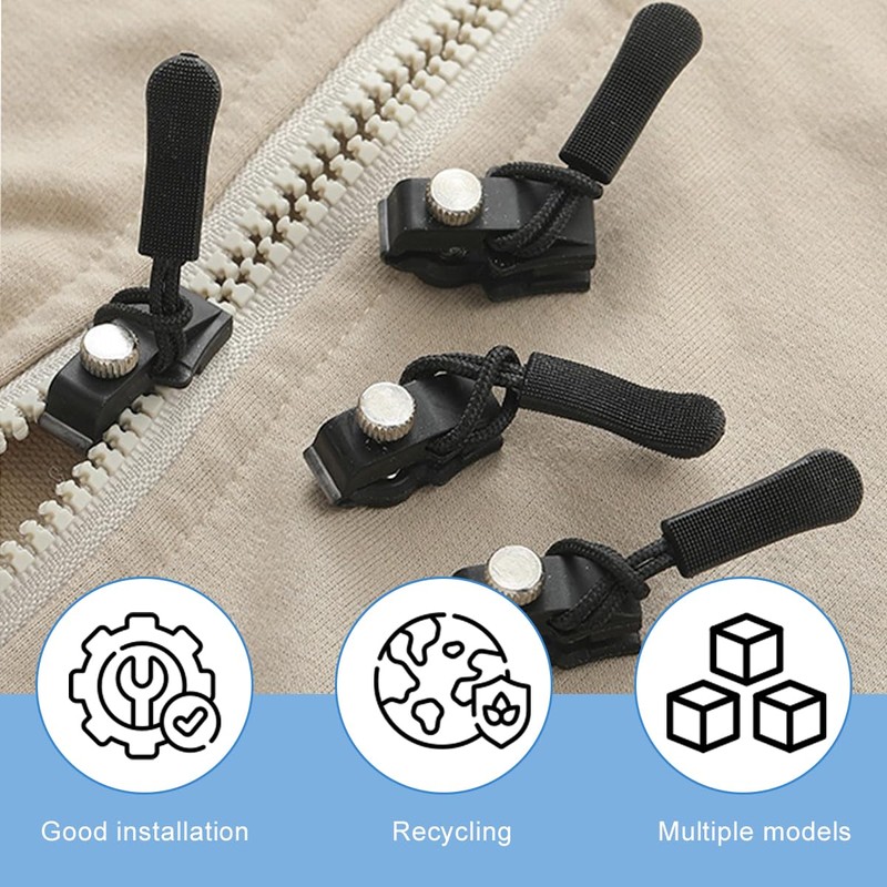 9 PCS Zipper Repair Kit, Luggage, Backpacks, Jackets Replacement Zipper