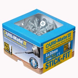 Ulti-Mate Woodcrews - Bright Zinc Plated - 5.0 x 30mm - Box of 200