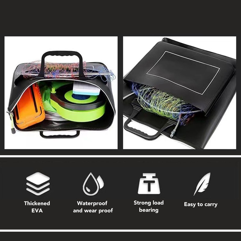 Folding Fish Bucket 48L EVA Thicken Waterproof Anti Leakage Zippered