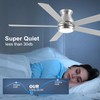 POCHFAN 60 Inch Brushed Nickel Ceiling Fans with Lights and
