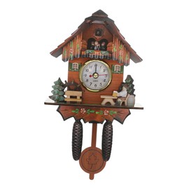 Zerodeko Chiming Clock Vintage Bird Design Wall-Mounted Home Decor for Living Room and Office Sturdy Construction Silent Quartz Movement Elegant Timekeeping