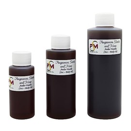 Amber Vanilla Fragrance Oil - 2 Fl Oz Plastic Bottle (60ml)