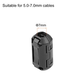 Rebower Clip-on Ferrite Ring Core- 7mm / Black / 10pcs