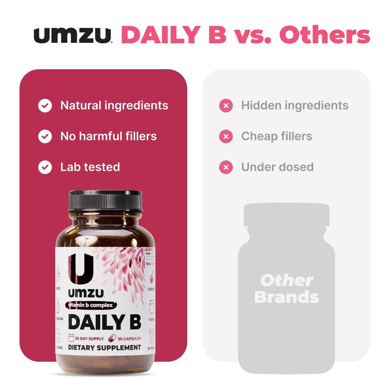 UMZU Daily B, 30 Day Supply – Complete Vitamin B