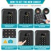 Key Lock Box with Code, Wall-Mounted LockBox for Keys with