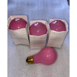 Guaranteed Pink 60 Watt A19 LightBulb 60A19/CP 130V Ceramic Pink Guaranteed #16532 * 4-pcs
