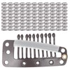 100pcs 10 Teeth Wig Clip Stainless Steel DIY Hairpiece Snap