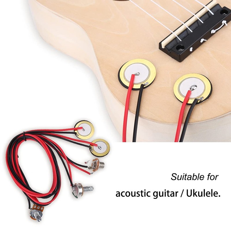 Guitar Pickup, Portable Acoustic Guitar Pickup with Volume Tone Control