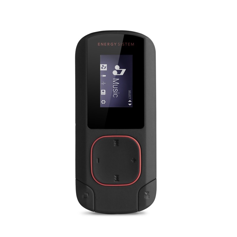 Energy MP3 Music Player Bluetooth Clip Coral (8GB, Clip, Radio