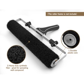 ROLLINGDOG 18" Drywall Compound Roller Cover - Heavy Duty Synthetic Fiber for Spreading Wall Compound(Nap:16mm)