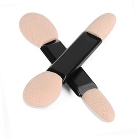 Deksias Eye Shadow Tip, Eye Shadow Brush, Makeup Brush, Makeup Tip, Commercial Use, Disposable Disposal, 50 Pieces, Double Makeup Tool (Beige)