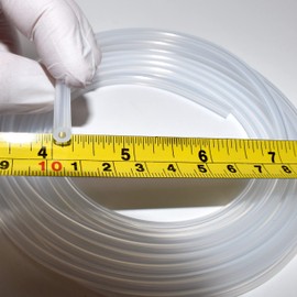 Pure Silicone Tubing - 3/32" ID x 7/32" OD - High Temp Platinum Cured Medical & Food Grade Tube (10 Feet)
