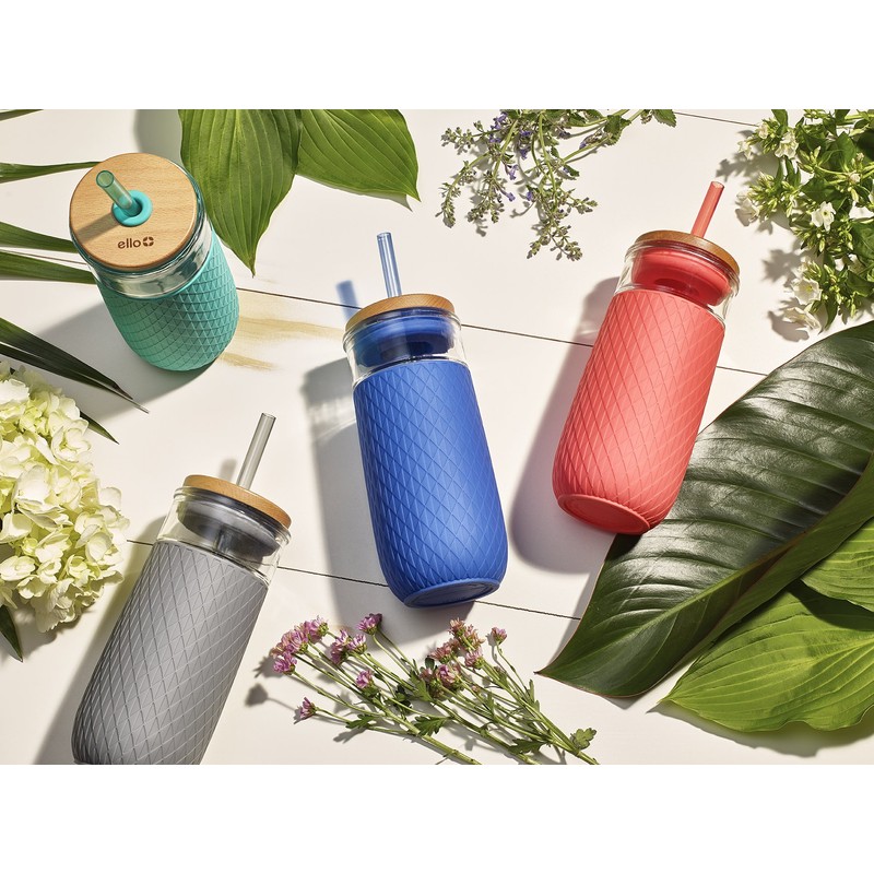 Ello Devon Glass Tumbler with Silicone Sleeve