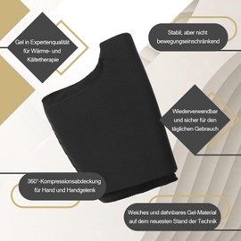 RJYUNG Gel Wrist Brace, Cooling Pads for Warm Cold Compresses, Reusable Cooling Cuff Wrist for Sports Injuries, Arthritis, Tendonitis, Swelling and More