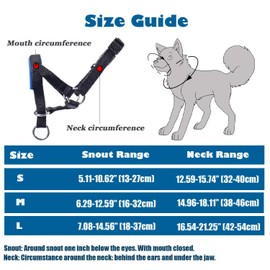 wintchuk Dog Head Collar, Fabric Padded Head Collar for Dogs to Prevent Pulling, Adjustable Dog Head Harness (M, Black)