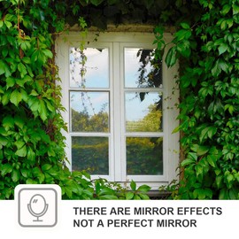 WPCTEV Window Film One Way Mirror Film Privacy Static Non-Adhesive Decorative Heat Control Anti UV Window Tint for Home and Office Silver 6 Mil 35.4 Inch x 16.4 Feet
